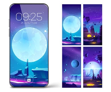 Illustrations on phone